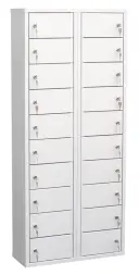 Шкаф-модуль для индивидуального хранения на 20 ячеек 600x220x1400 мм Светло-серый