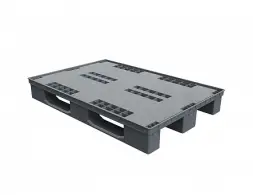 Лёгкий перфорированный пластиковый поддон 1210х810 на трех полозьях