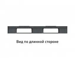 Лёгкий перфорированный пластиковый поддон усиленный 1210х810 на трех полозьях