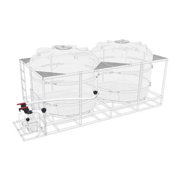 Комплект полного слива торцевой для мотопомпы G3 на две емкости TR