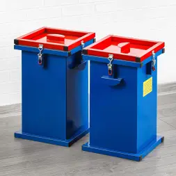 Контейнер герметичный специализированный вертикальный для битых ламп и термометров ГСК 300, 300х250х250 мм