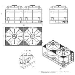 Комплект полного слива торцевой с кранами G2 на две емкости TR
