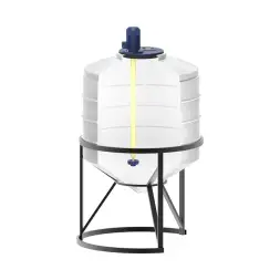 Емкость ФМ 500 белая в обрешетке N с турбинной мешалкой