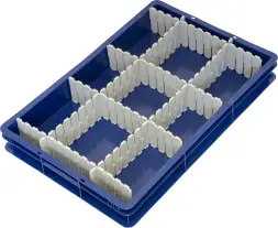 Ящик пластиковый сплошной, 600x400x75 мм, 15 л, зеленый [424]