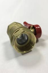 Кран шаровый латунь г-г рычаг 1"