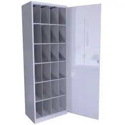 Шкаф для противогазов 24-600 с дверью 1800x600x400 мм Светло-серый