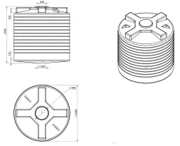Бункер 6000л низкий усиленный красный