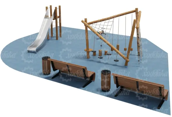 Малая детская площадка 90,4 м2 №2