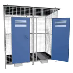 Хранилище газовых баллонов сетчатое сварное ХГС-01 2100x2200x1110 мм Серый