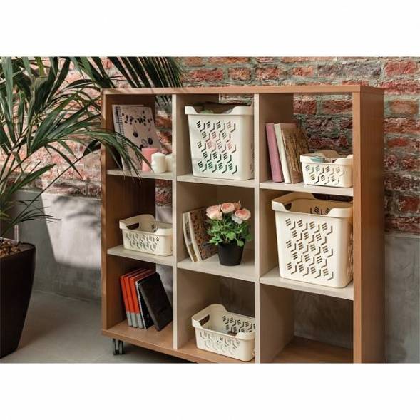 Корзинка универсальная Deluxe, 189x132x110 мм, 1,9 л, бежевый