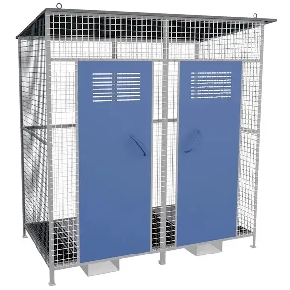 Хранилище газовых баллонов сетчатое сварное ХГС-03 2100x2210x1250 мм Серый