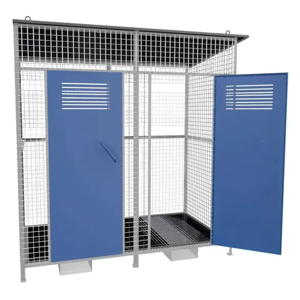 Хранилище газовых баллонов сетчатое сварное ХГС-03 2100x2210x1250 мм Серый