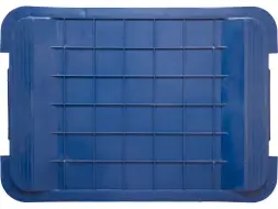 Ящик пластиковый сплошной, 710x500x455 мм, 122 л, синий [425]