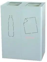 Урна А-Тренд-2, 600х400х800 мм,с лого, с емкостью 48х2 л