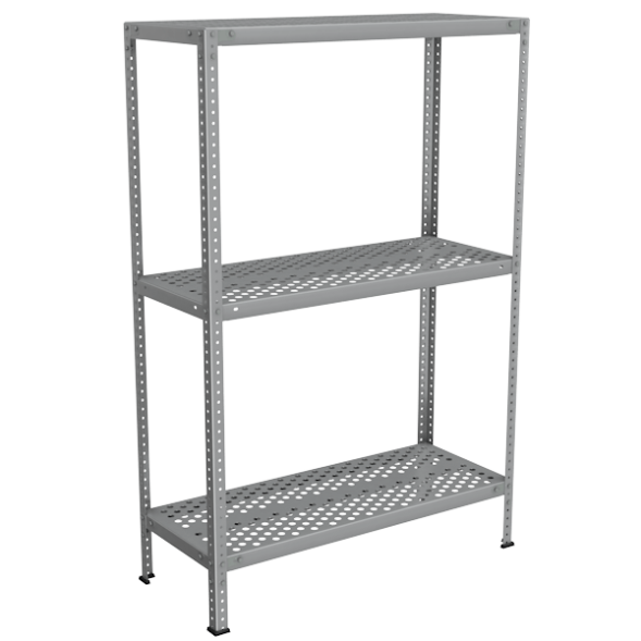 Стеллаж перфорированный из нержавеющей стали 1500x1000x400 [13983]