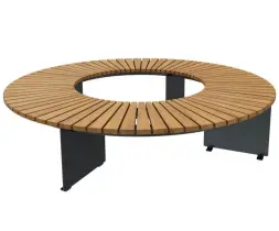 Скамейка стальная круглая «Сол» без спинки 2,5 м