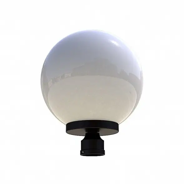 Светильник венчающий «Шар» белый 400 мм