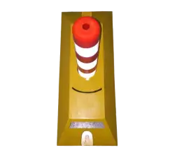 Делиниатор дорожный резиновый ДДР-610 со столбиком сигнальным упругим 380 мм