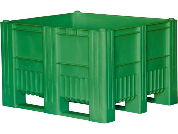 Крупногабаритный сплошной пластиковый контейнер на полозьях Big Box, 1200х1000х740 мм, синий [12001000740-00]