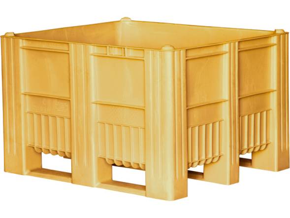 Крупногабаритный сплошной пластиковый контейнер на полозьях Big Box, 1200х1000х740 мм, синий [12001000740-00]