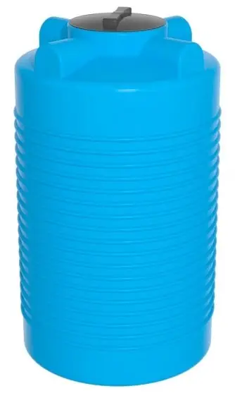 Ёмкость ЭВЛ 500 л. голубая с отводом, крышка 350мм