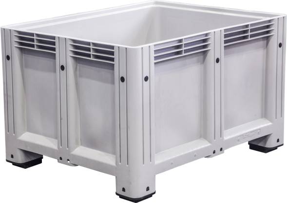 Крупногабаритный сплошной пластиковый контейнер на ножках Big Box, 1200x1000x760 мм, синий [12001000760-00]