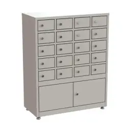 Шкаф для хранения мобильных телефонов на 21 ячейку ШТ-20-Т 846x660x300 мм Серый